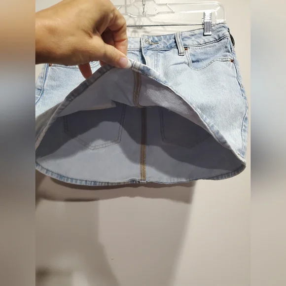 PacSun Light Blue Denim Skirt Size 27 - Picture 4 of 7